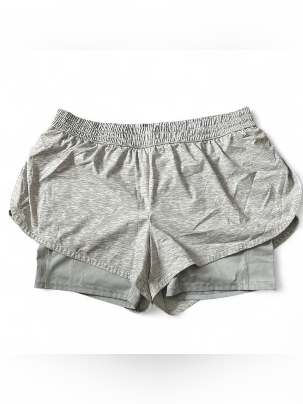 DSG Light Heather Gray Layered Athletic Shorts
